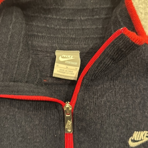 Vintage Nike Mens M Travis Scott Mini Swoosh Wool Blend Knit Full Zip Sweater - Picture 2 of 6